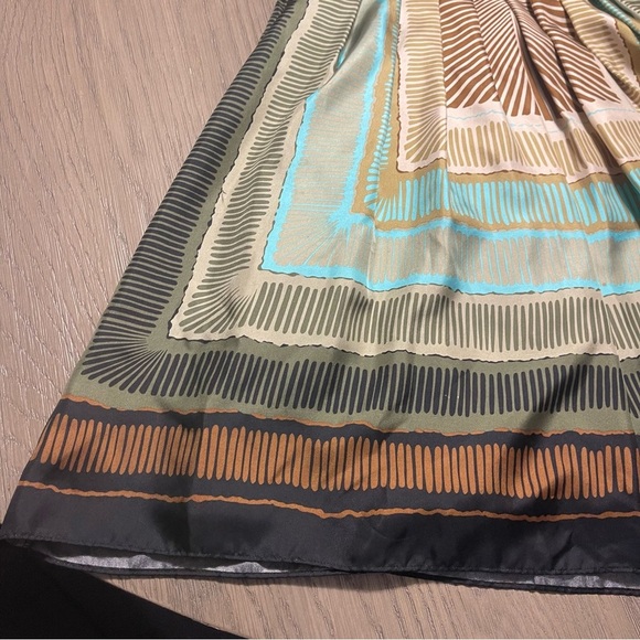 Nicole Miller 100% Silk Bohemain Strapless Mini Dress Sz 2 Aztec Multicolor - Picture 6 of 13